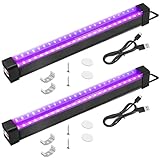 Utilisation sûre : la lampe LED UV USB à lumière noire garantit une utilisation sûre grâce à son design fermé et à ses matériaux de qualité supérieure. Le tube à lumière noire est spécialement conçu pour une utilisation pratique et sûre. Il est recommandé de ne pas diriger les sources de lumière directement dans les yeux et de garder la lampe loin des matériaux inflammables.