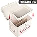 Kamehame First Aid Box, Keep Calm First Aid Medicine Storage Bin with Lid, Vintage Metal First Aid Organizer Empty Box for Home Emergency Tool Set, Latch Closure, Removable Tray and Side Handles
