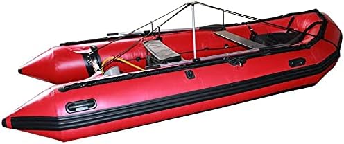 MSC Heavy Duty 600D Marine Grade Polyester Canvas Trailerable Waterproof Boat Cover,Fits V-Hull,Tri-Hull, Runabout Boat Cover (Boat Cover Support Pole System, Adjustable Height from 26.5" to 60.5”)