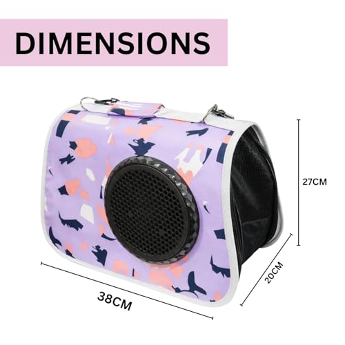 Image of Cawypety Cat Backpack Carrier, Breathable Cat Carrier Pet Backpack for Kitty Small Dog Up to 15Lbs, Transparent & Foldable Pet Carrier for Travel Hiking (Purple, Window)