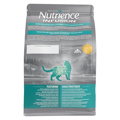 Nutrience Infusion Adult Indoor Cat Food Dry 5 kg (11 lbs), Canadian Chicken, Freeze-Dried Infused Kibble, Dry Cat Food, Nourriture Pour Chat, Manger Pour Chat image 3