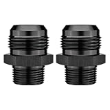 EVIL ENERGY 16AN Male Flare to 3/4" NPT Pipe Fitting Adapter Straight Aluminum Black 2PCS