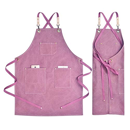 delantal Delantal impermeable lona transversal trasera correa florista tienda de mascotas jardinero trabajo desgaste chef camarero uniforme
