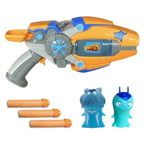 Slugterra Eli's Blaster & Mini Collectible Figurines Bundle, Set Includes 1 Blaster, 2-Pack Slug Characters & 3 Foam Slug Ammo, Toy for Kids & Teens