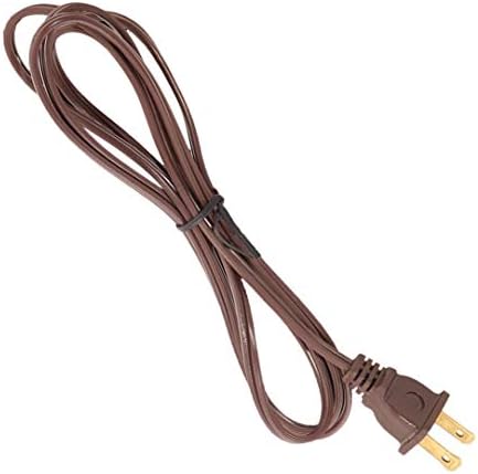 B&P Lamp® Brown Lamp Cord, 12 Foot Long SPT-1 Wire, UL Listed