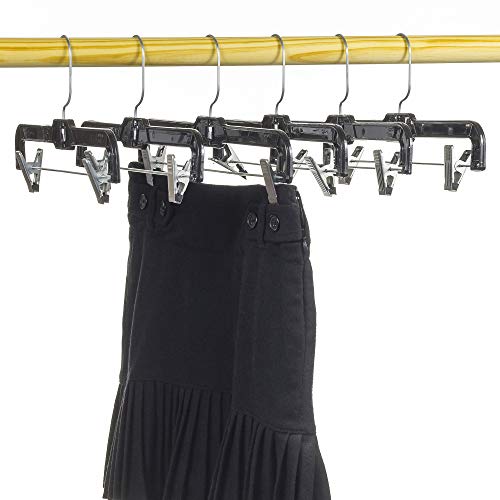 Mainetti - 5131Sbr10 5131 Black Plastic Hangers With 360 Swivel Metal Hook And Sturdy Metal Non-Slip Padded Clips, Great For Pants/Skirts/Slacks/Bottoms, 14 Inch (Pack Of 10) #TOP3