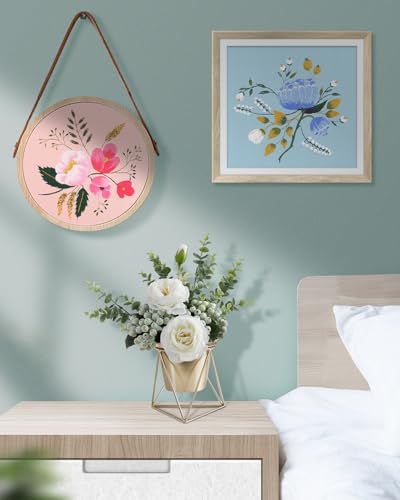 Image of TINDTOP Embroidery Kit for Adult, Flower Embroidery Kit for Beginners | Include Embroidery Cloth Hoops Threads for Craft Lover Hand Stitch with Embroidery Skill Techniques