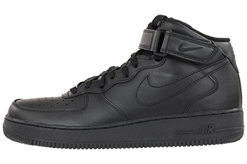 Nike NIKE Herren Air Force 1 Mid '07 High-Top Sneaker, schwarz, 44 EU