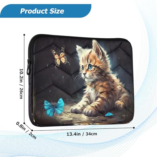 Funda Laptop Cute Cat Butterfly 13-14 Pulgadas Impermeable miniatura 3