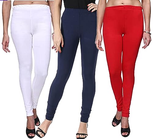 Image of Ultra Soft Cotton Slim fit Solid Color Attractive Casul wear Leggings for Womens - Pack of 2 pcs