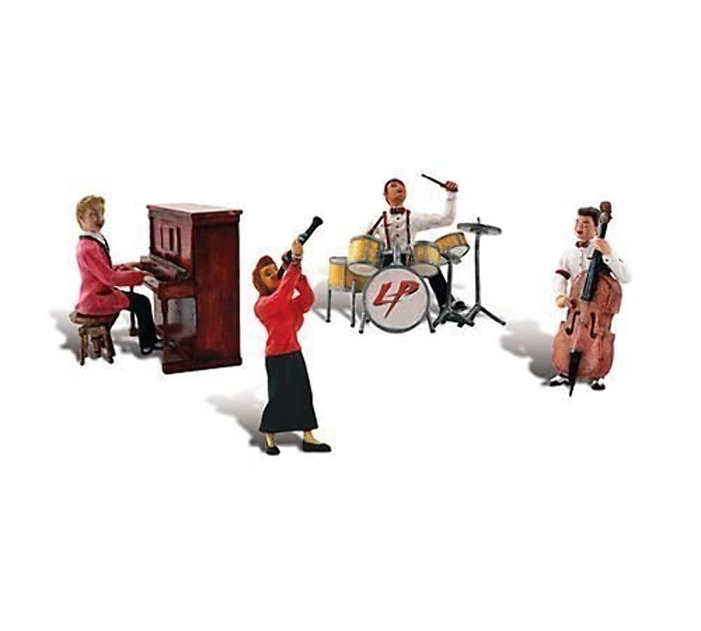 Scenic Accents Music to My Ears Era Band z lat 50. (4 figurki w/instrumenty) Skala HO Woodland Scenics