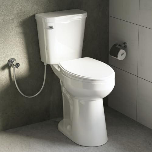 Tall Toilets For Seniors 21 Inch, Los Flexi Comfort & High Toilet, Elongated Bowl and Soft-Close Seat, 1.28 GPF Extra Tall Handicap Toilet with Efficient Siphonic Flush & 12" Rough-In