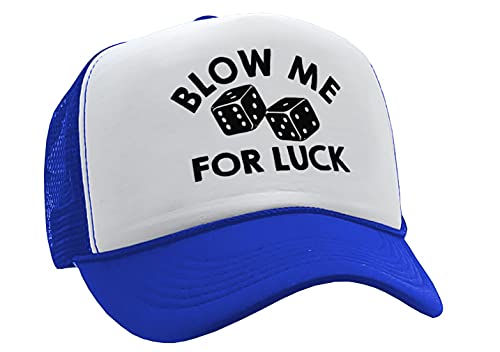 Image of Guacamole - Blow ME for Luck - Casino Craps dice - Vintage Retro Style Trucker Cap Hat