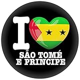 FanShirts4u Button/Badge/Pin - I Love SÃO TOMÉ UND PRINCIPE Fahne Flagge (I LOVE SÃO TOMÉ E PRINCIPE)