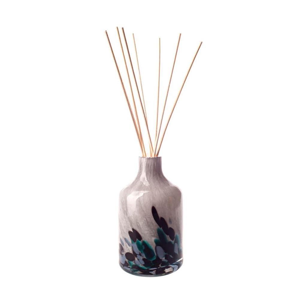 Amelia Art Glass Blue Reed Diffuser Apothecary In Dynasty, Multicolor, Approx Height 15Cm, Width 9Cm With Reeds 25Cm