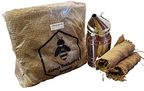 Premium-Smoker-Fuel-for-Beekeeping-Jute-Burlap-Smoker-Fuel-Lights-Easily-with-Match-or-Lighter-Long-Continuous-Burn-Produces-Light-Cool-Smoke-5-Pound-Bag