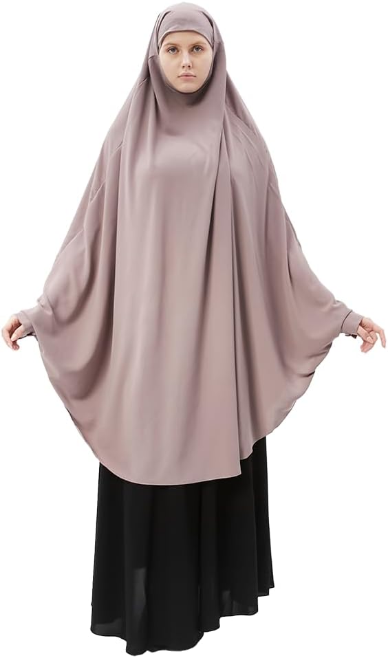 Kadın Tesettür Medine İpeği Çarşaf Üstü Peçeli Sufle Hijab