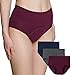 INNERSY Bragas Mujer Período Menstruales de Cintura Alta de Algodón Protección Ropa Interior Pack de 3(M-EU 40, Azul+Gris+Rojo)