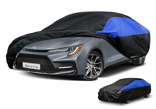 Image of GUNHYI Toyota Car Cover Custom Fit Toyota Corolla Waterproof All Weather, Lightweight Full Exterior Cover for Automobiles Outdoor Sun UV Rain Dust Snow Wind Protection.