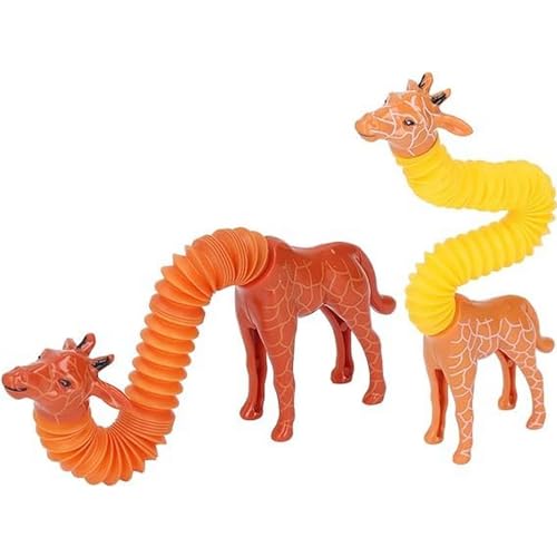 Image of LED Telescopic Suction Cup Giraffe Toy, Pop Tubes Fidget Toys, Shape Changing Telescopic Sensory Tubes Fidget Tubes Sensory Toys Suction Toy, Funny Gift (Pack of 1)