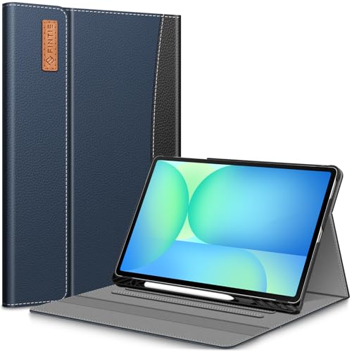Fintie Case for Samsung Galaxy Tab S10 FE Plus 13.1 Inch 2025 Model (SM-X620/X626) with Built-in S Pen Holder, Multiple Angle Portfolio Business Cover with Pocket Auto Sleep/Wake, Navy