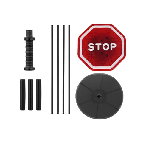 ANFTDCO Car Garage Parking Assist LED Flashing Stop Sign, Adjustable Height Vehicles Parking Sensor Target Indicator, Automotive Garage Assistant Stopper Warning Sign, Universal for Vehicles