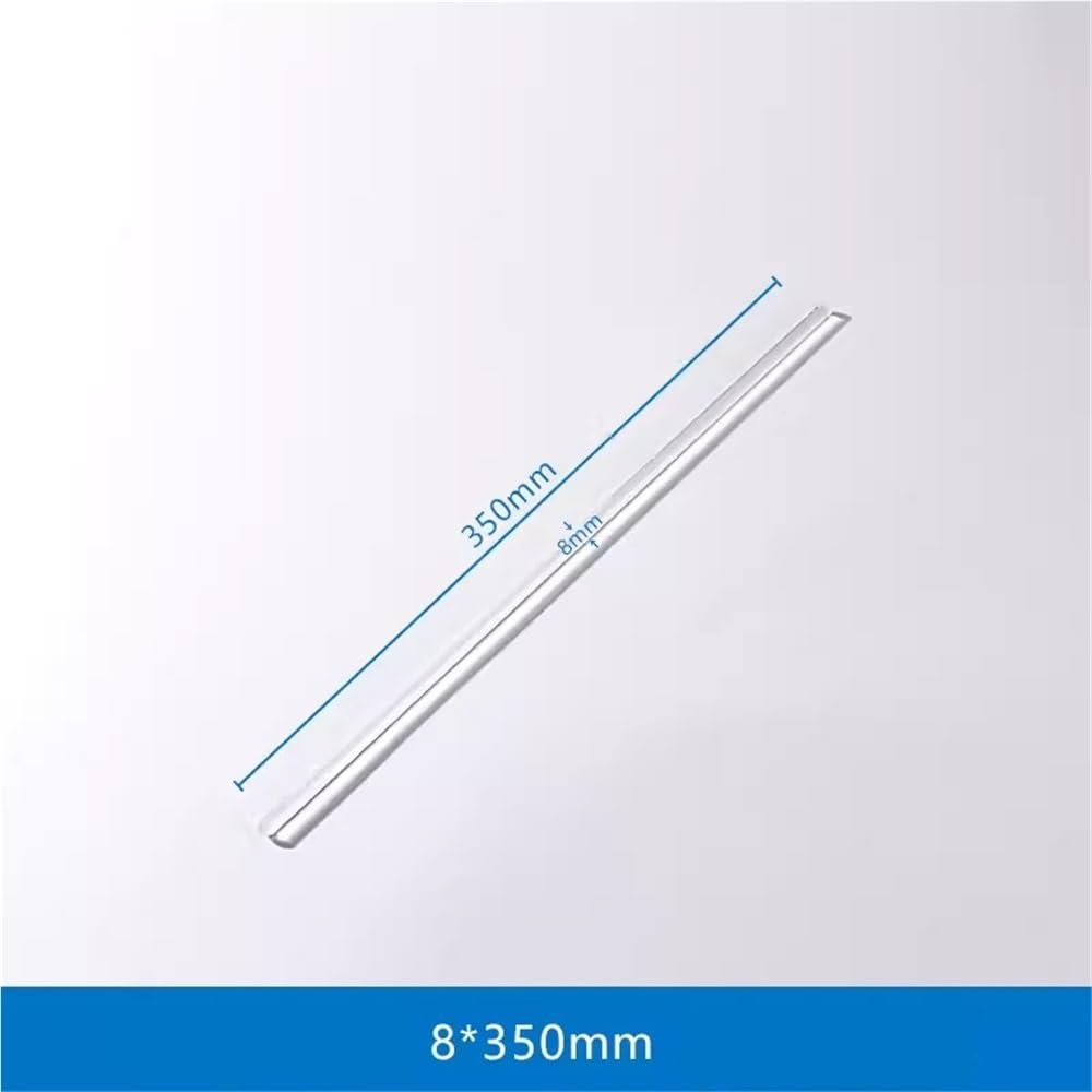 Aste di agitazione trasparenti a testa tonda da 100 pezzi, asta di drenaggio in vetro, asta di drenaggio for attrezzature da laboratorio ad alto borosilicato(8X350mm)