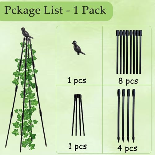 Trellis for Climbing Plants Outdoor, 63\" Tall Plant Trellis, Plant Support Climbing Vines Flowers Stands,Plant Cages & Supports for Vines, Vegetable, Flowers, Potted Plants Outdoor Indoor,1Pack - Thumbnail 3