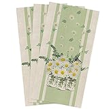 Chucoco Geschirrtücher für Küche, Handtuch-Reinigungstücher, idyllischer Bauernhof, weißes...