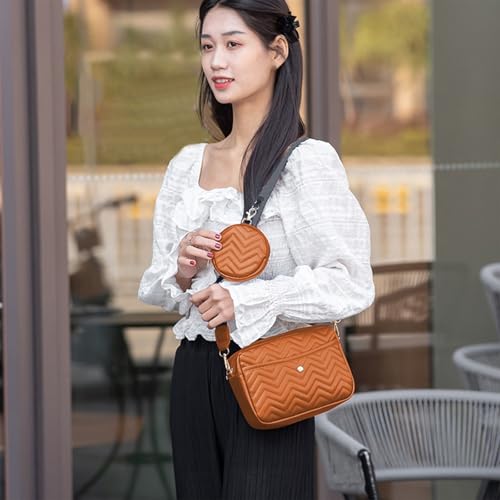 Crossbody Bags for Women Waterproof Shoulder Bag with Small Purse, Casual PU Leather Ladies Handbag Handbag3