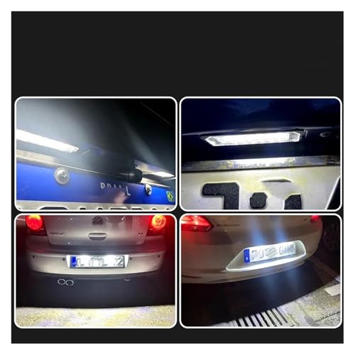 Luces matrícula LED para Seat Leon 2013-2016 pack de 2 lámparas blancas 12V 7