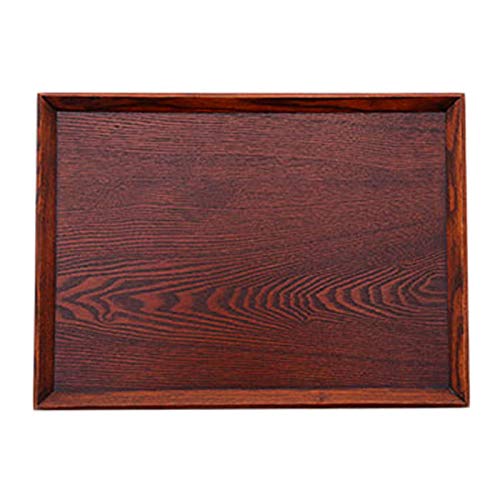 トレー お盆 木製 超特大 約45×33cm 茶 舟型盆 単品