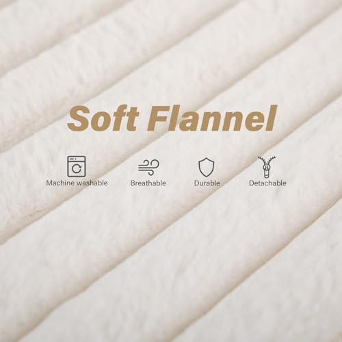 Image of Tiita Folding Sofa Bed Convertible Sleeper Chair Mattress with Pillow & Side Pocket, Thick Corduroy Floor Mattress Couch Bed, Single Size, Beige