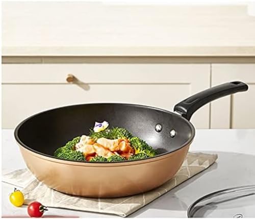 Wok antiadherente multifunción con tapa de vidrio miniatura 3