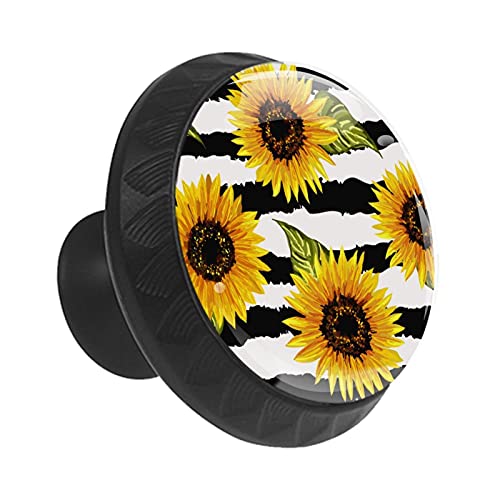 Boutons de tiroir ronds 35mm noir et blanc pour commode et meuble de crèche - 3