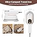 Travel Steamer, 1200W Portable Steamer for Clothes, 10-Second Rapid Heat-Up Plancha a Vapor Para Ropa with LED, 180° Rotating Handle & Ceramic Soleplate for Travel, Home, Office Use