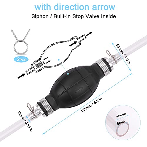 flintronic Handpumpe, Handpumpe Wasser, Umfüllpumpe Kraftstoffpumpe Kraftstoffleitung Absaugpumpe für Kraftstoffe, Auto, Boot, Kraftstoffpumpe Vakuumpumpe für Wasser, Benzin, Diesel Benzinschlauch