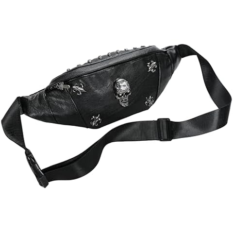 Fanny Pack Waist Bag Multifunction Genuine Leather Hip Bum Bag Travel Pouch for Men and Women,Sturdy Zippers Ideal for Hiking Running And Cycling (Color 5) Cover