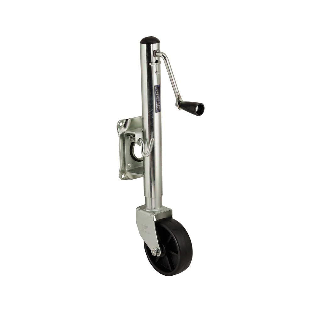 Fulton 1200 lb Zinc Plated Boat Trailer Swivel Jack with Wheel