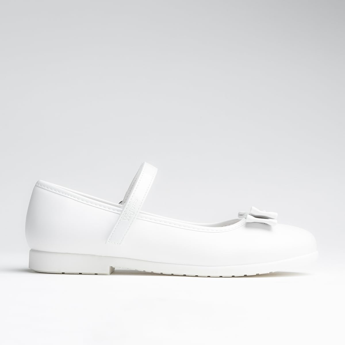WK Mädchen Mary Jane Ballerinas | Kommunion Halbschuhe | Klettverschluss | Lederinnensohle | Elegant | Für eine kleine Prinzessin |
