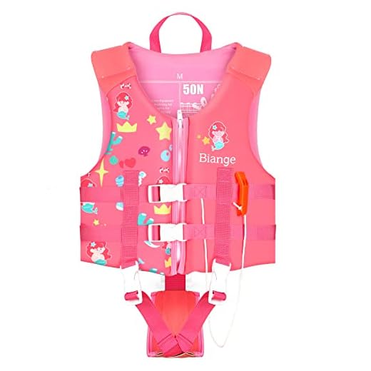 Kids Swim Vest, Child Swimming Jacket Toddler Floaties Swim Float Aid with Emergency Whistle for Boys Girls Ages 1-9 Years Old