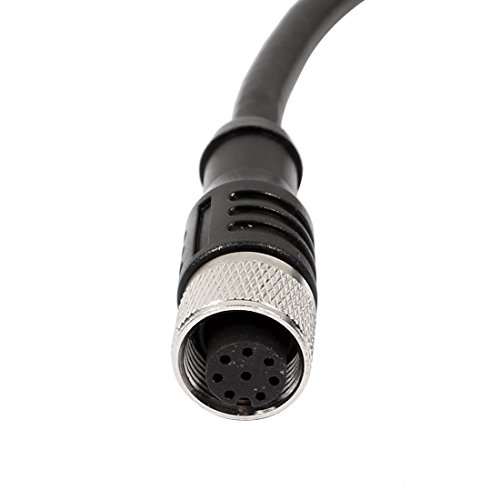 Cable eléctrico blindado M12 hembra 8 pines conector aviación recto 2m 3