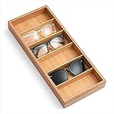Lunavita 6-Slot Sunglasses Organizer Tray, Sunglasses Storage Case, Eyeglass Display Eyewear Display