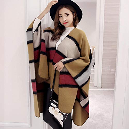 Schal Herbst und Winter Damen Split Umhang nationalen Stil dicken Mantel Umhang Dual-Use-Klimaanlage Schal-Split Schal