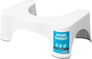 Squatty Potty Original 7 Inch White Toilet Stool - Natural Squat for Easier Pooping & Colon Relief