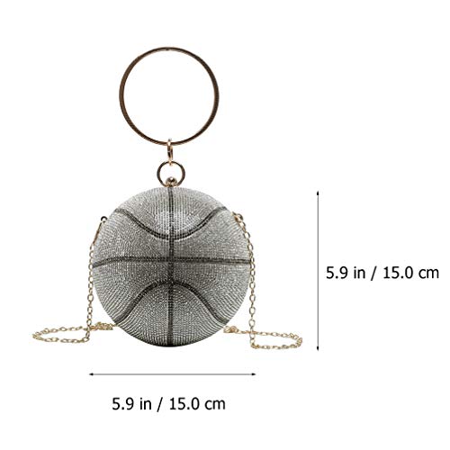 KESYOO Bolsa Redonda Embreagem Bola Bolsa Em Formato de Basquete Feminino Carteira de Pulso Com Alça