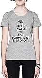Keep Calm and Eat Marmita Or Sorropotun Gris Mujer Camiseta Tamaño XXL Grey Women's tee Size XXL