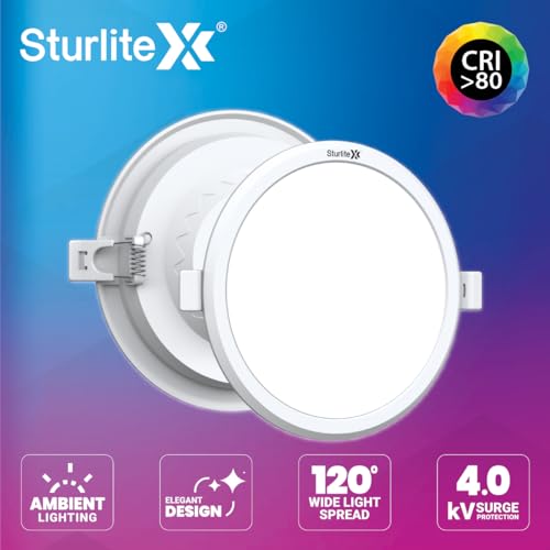 Sturlite Dex 15W (3 in1) Round LED Downlight|Warm, Neutral & Cool White Color Temperature|1500 Lumens with CRI Tech for Various Ceiling Types and Rooms - (Pack of 1)