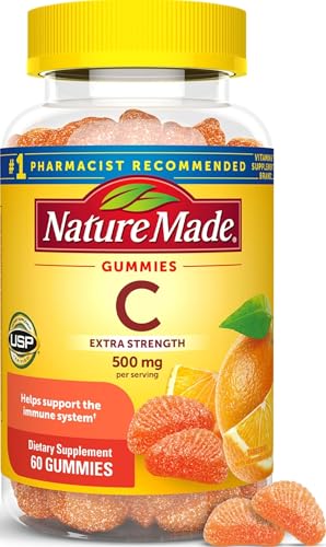 Nature Made Extra Strength Dosage Vitamin C 500mg per Serving, 60 Gummies