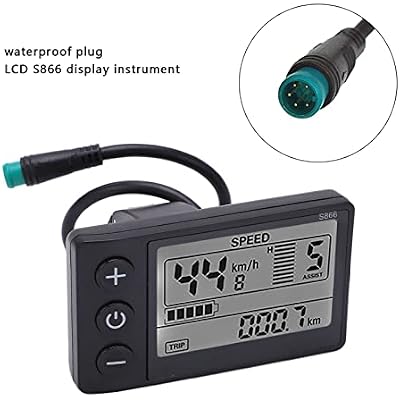 VGEBY Electric S866 LCD Display Meter 24V-48V Control Panel with Plug Brushless Motor Speed Controller Kit LCD Display